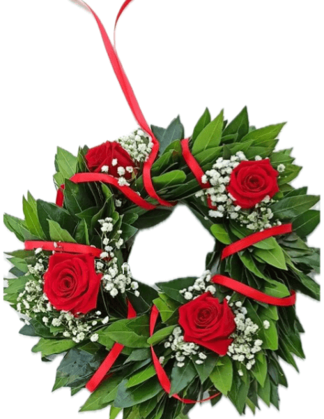 Coroncina x Laurea con rose rosse velo da sposa e nastro colore a scelta