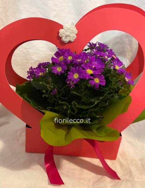Ceneraria in vaso con cuore 